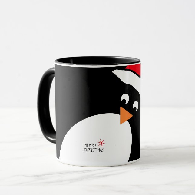 Taza Mug. Navidades personales pingüinos (Anverso izquierdo)