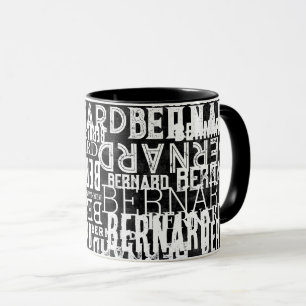 Taza Mug Negra Con Nombres Blancos