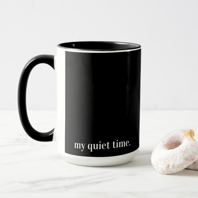 Taza Mug negra Mi tiempo de calma (Con donut)