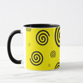 Taza Mug negro y amarillo