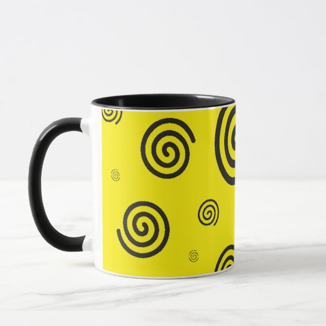 Taza Mug negro y amarillo (Izquierda)