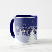 Mug nocturno de Navidades Snowy