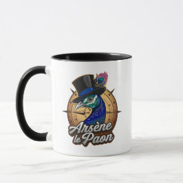 Taza Mug noir "Arsène le Paon"