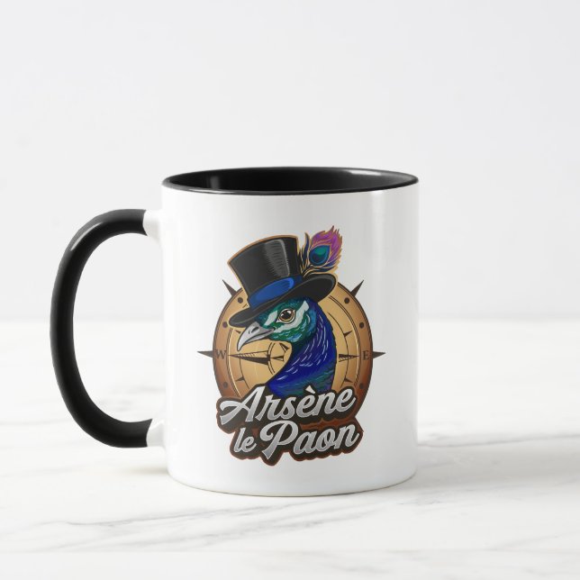 Taza Mug noir "Arsène le Paon" (Izquierda)