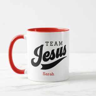Taza Mug. nombre personalizado de equipo Jesús