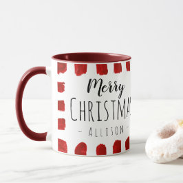 Taza Mug. nombre personalizado de navidad rustica