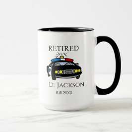 Taza Mug, oficial de policía retirado de uso personaliz