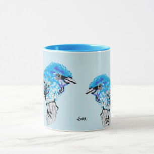Taza Mug: Pájaro azul