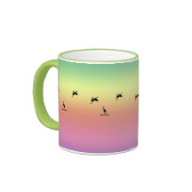 Mug - Pájaros en la orilla al amanecer