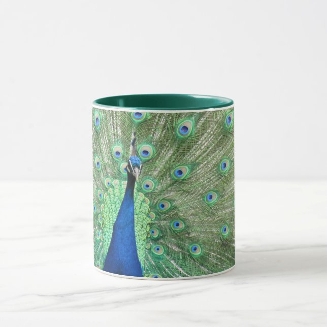 Taza Mug - Pantalla de cola de pavo real (Centro)