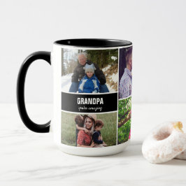 Taza Mug para el Collage de fotos de la familia Abuelo