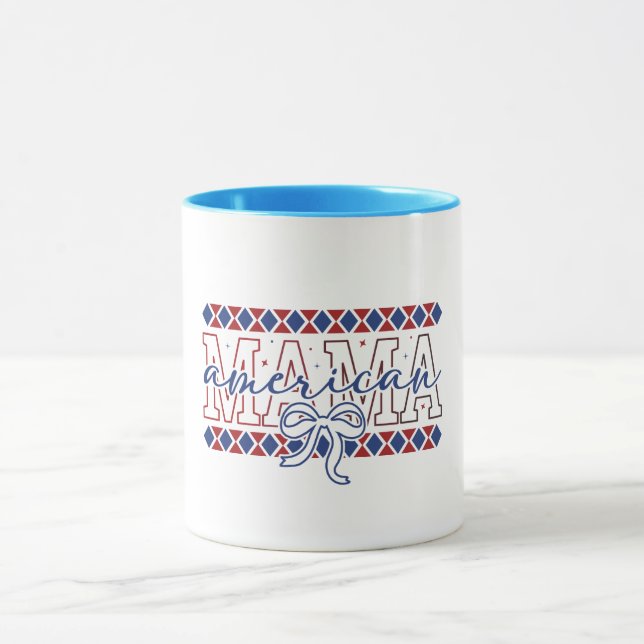 Taza Mug-Patriotic Mom Coffee  (Centro)