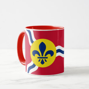 Taza Mug Patriótica Combo con bandera de St. Louis