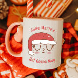 Taza Mug personalizada de cacao caliente de Santa Hat p<br><div class="desc">¡Dale a esta adorable taza como regalo!</div>