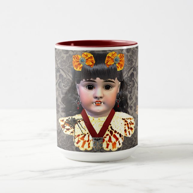 Taza Mug personalizada de muñeca de vampiro de bonito (Centro)