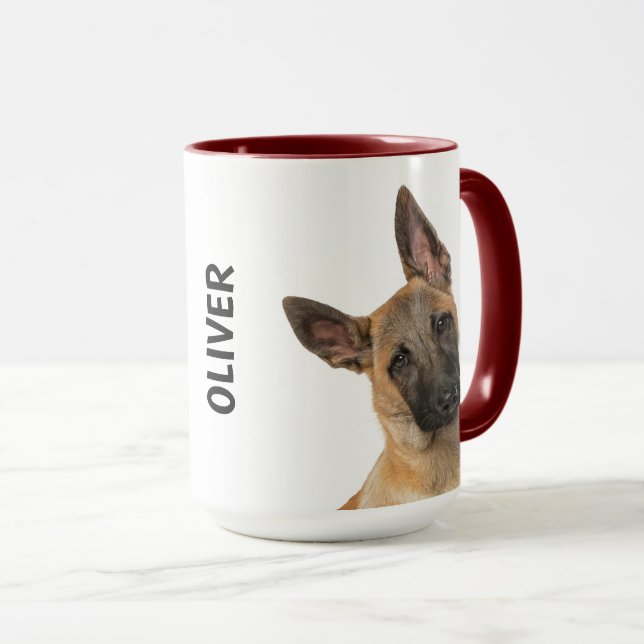 Taza Mug personalizada de pastor belga (Anverso derecho)
