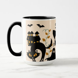 Taza Mug personalizada - Gatos negros fantasmagóricos