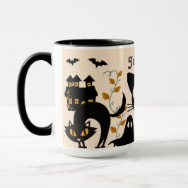 Taza Mug personalizada - Gatos negros fantasmagóricos