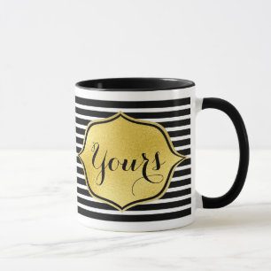 Taza Mug personalizado Añadir las franjas de Relieve me