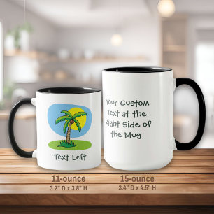 Taza Mug Personalizado de árbol de palmas