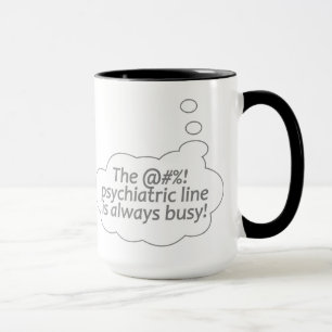 Taza Mug personalizado de línea psiquiátrica - elegir e