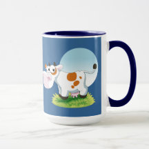 Mug. Personalizado de vaca mate