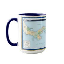 Mug Personalizado del mapa de Panamá