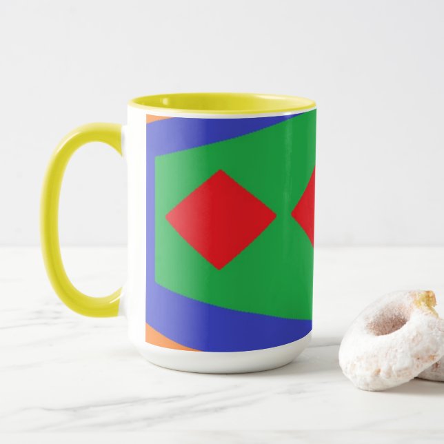 Taza Mug: Resumen colorido (Con donut)