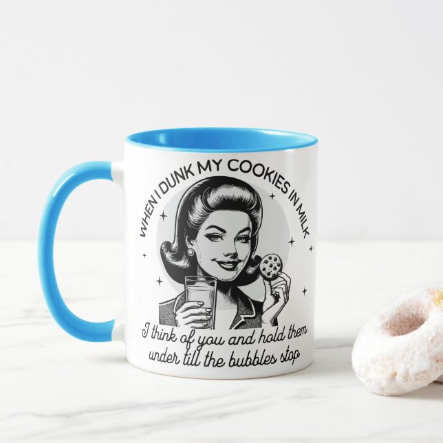 Taza Mug retro sarcástica - Cookies (Con donut)