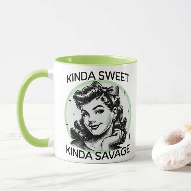 Taza Mug retro sarcástica - Cookies (Con donut)
