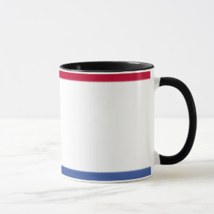 Taza Mug rojo, blanco y azul