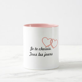 Taza Mug romantique minimaliste – Je te choisis. Tous l