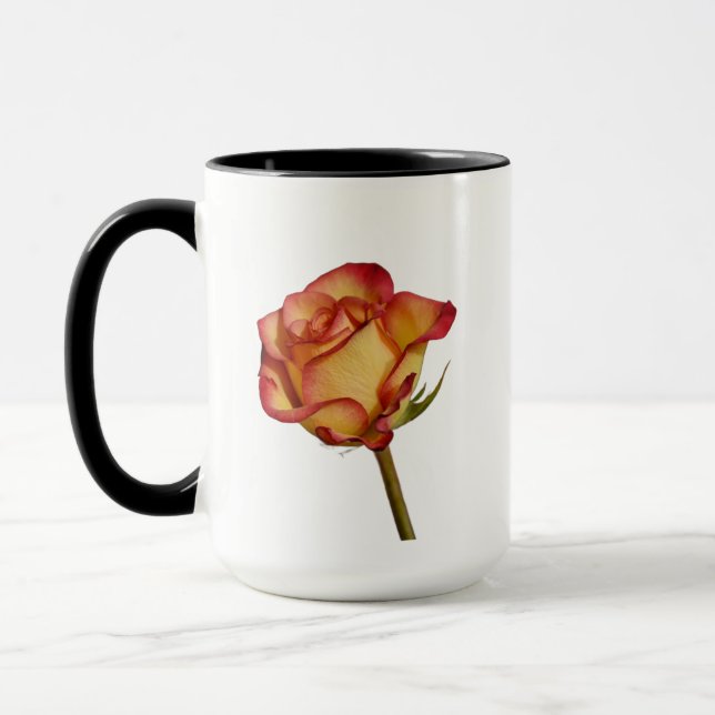 Taza Mug Rosa con puntas rojas (Izquierda)