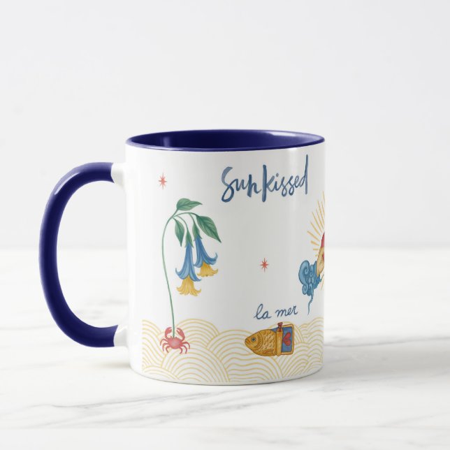 Taza Mug sacudida por el sol - Whimsical Ocean-Inspired (Izquierda)