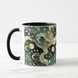 Taza Mug – Sage Green Celestial Moon