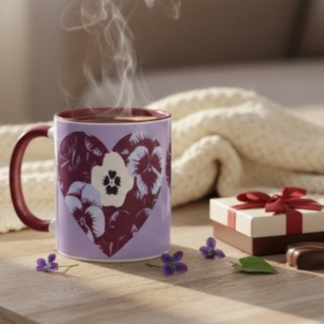 Taza Mug Saint-Valentin "Cœur de Violettes"  (Subido por el creador)