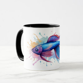 Taza Mug - Serie acuarela: Betta Fish