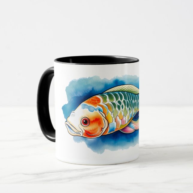 Taza Mug - Serie acuarela: Koi Fish (Anverso izquierdo)