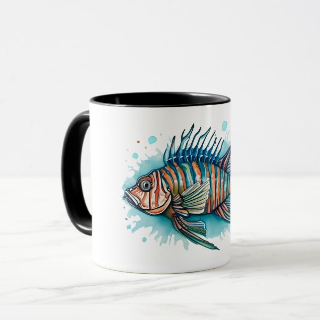 Taza Mug - Serie acuarela: Lionfish (Anverso izquierdo)