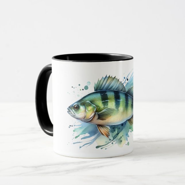 Taza Mug - Serie acuarela: Perch (Anverso izquierdo)