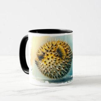 Taza Mug - Serie acuarela: pez globo