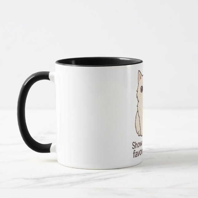 Taza Mug "Show Me Your Cat" - Ilustrati De Gato Negro C (Izquierda)