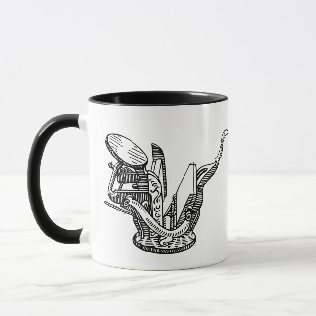 Taza Mug Sigwalt letterpress dibujado a mano (Izquierda)