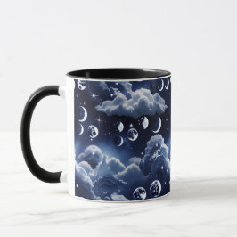 Taza Mug - Silver Celestial Moon