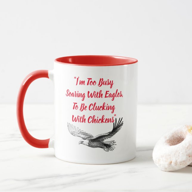 Taza Mug "Soarando Con Águilas" (Con donut)