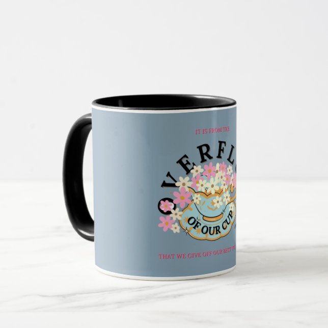 Taza Mug SOBREFLORES diseñado por Adiela Akoo (Anverso izquierdo)