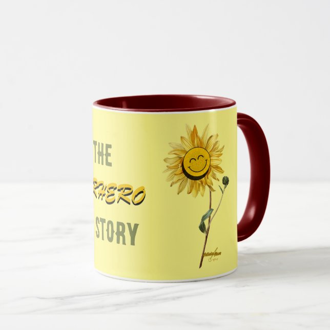 Taza Mug SUPERHERO por el poeta Adiela Akoo (Anverso derecho)
