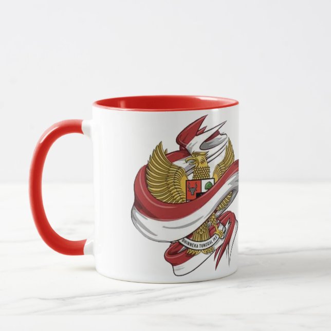 Taza Mug temática de independencia indonesia (Izquierda)
