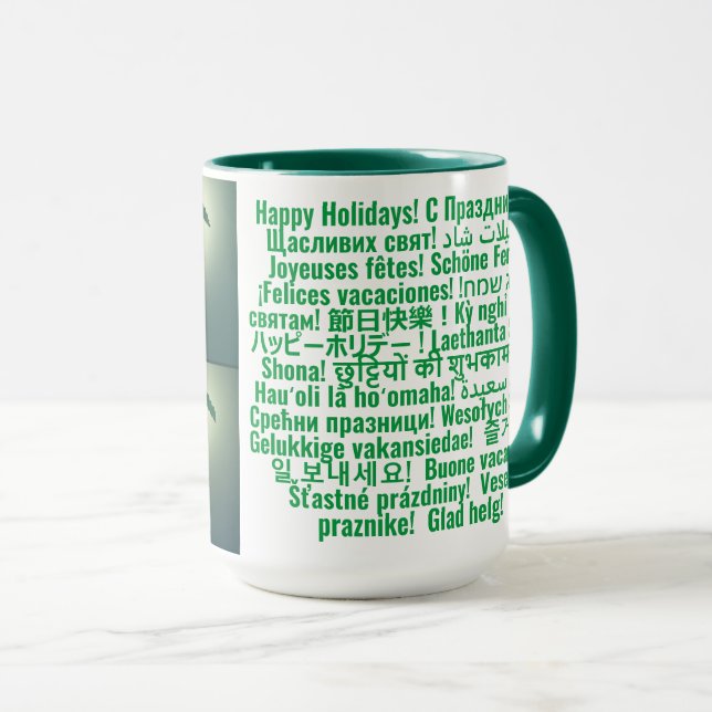 Taza Mug Template con tus imágenes y tu saludo (Anverso derecho)