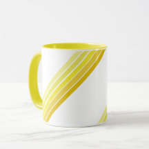 Mug - Tonos de franjas diagonales amarillas